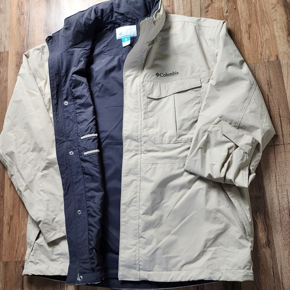 Columbia Dr. Downpour Omni-Tech Waterproof Jacket Khaki Men's Size XL - Picture 5 of 9